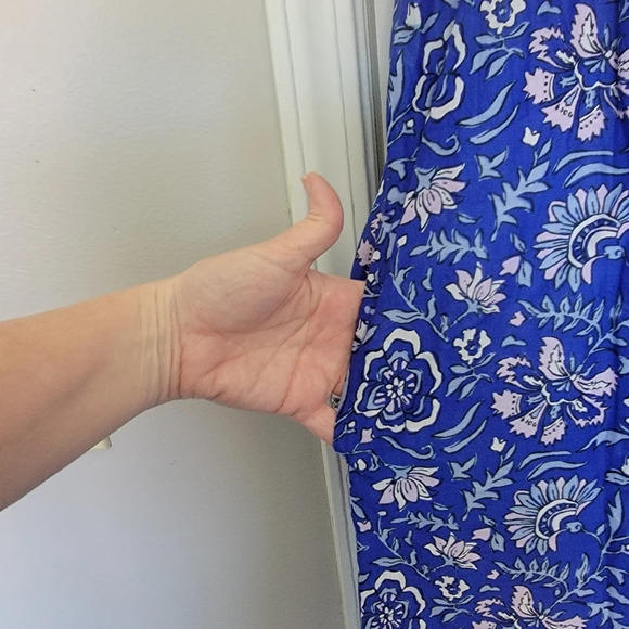 NWT Vineyard Vines Girls Flutter Sleeve Dress Blue With Pink Lt Blue Floral XL - Picture 4 of 13